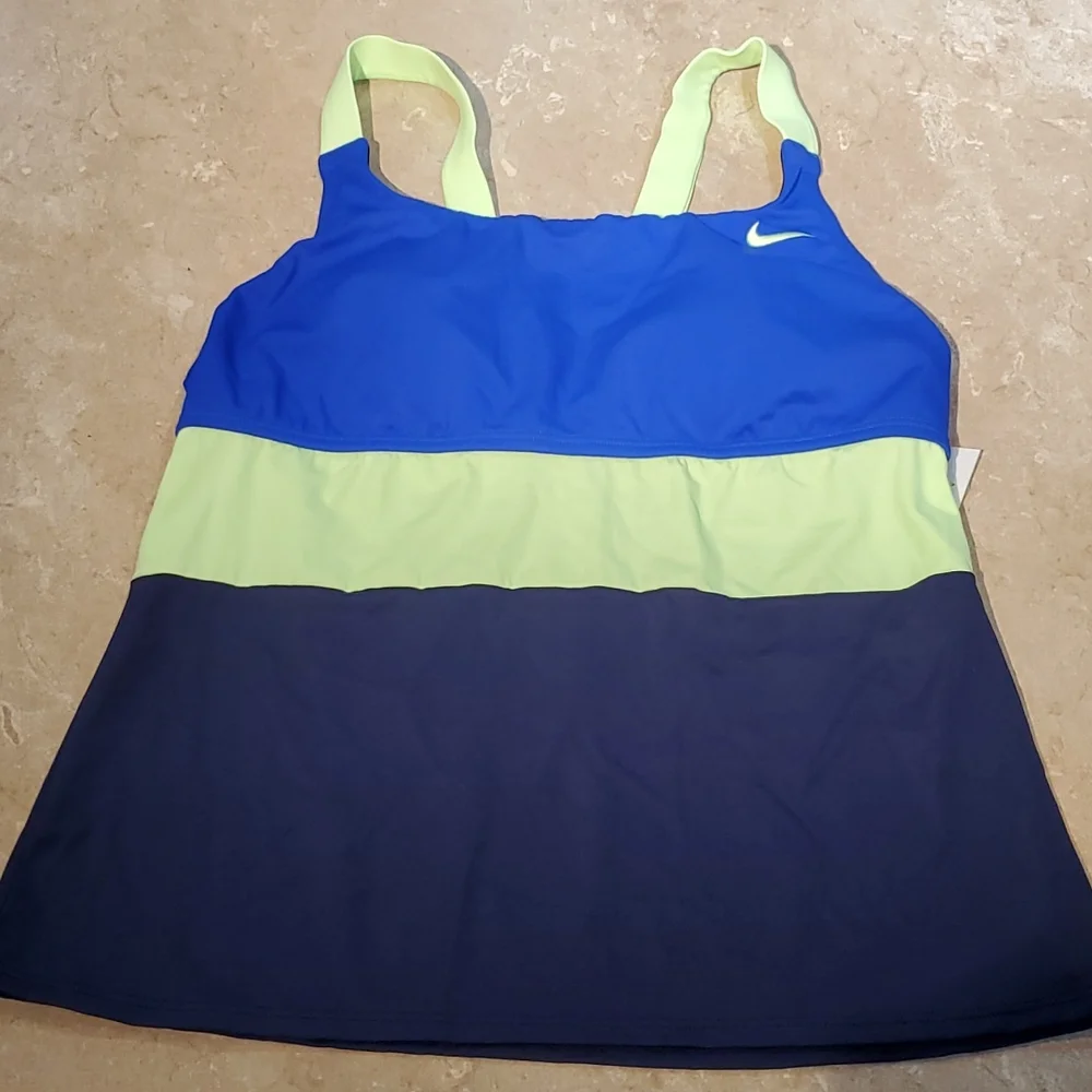Nike Colorful Racerback Tankini Swim Top L - Picture 1 of 3